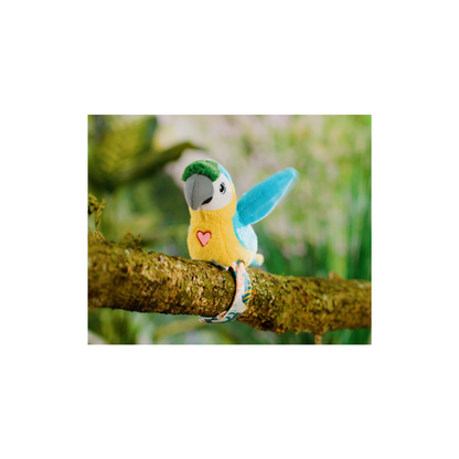 Peluche Pulsera Happy Yappers Loro Azul