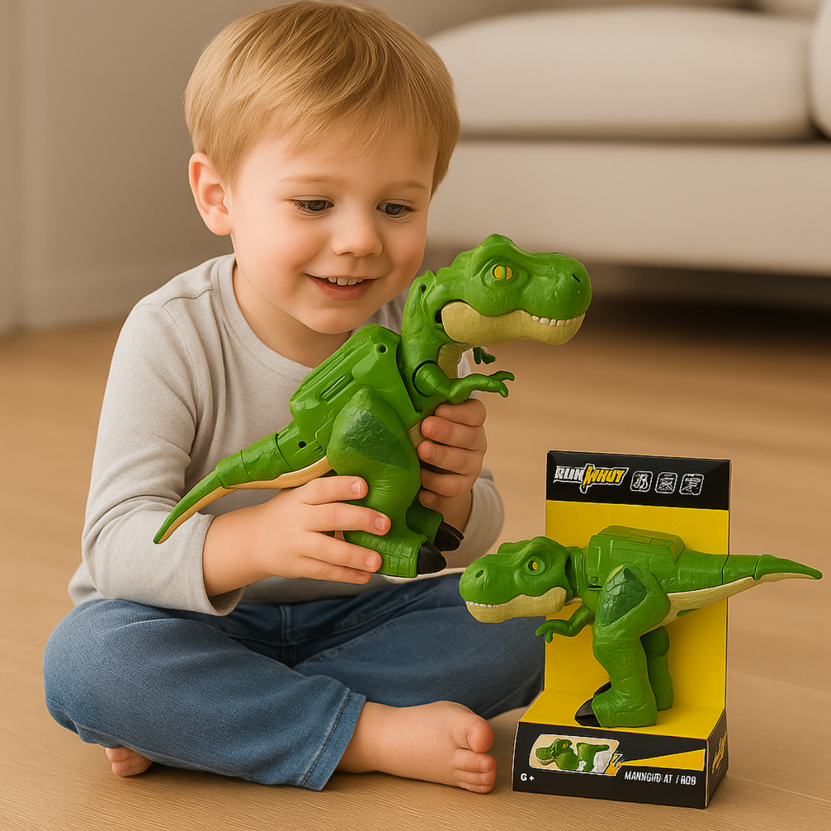 Dinosaurio Za Za Za con Luz y Humo