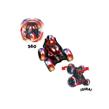 Auto RC Stunt Spiderman Negro