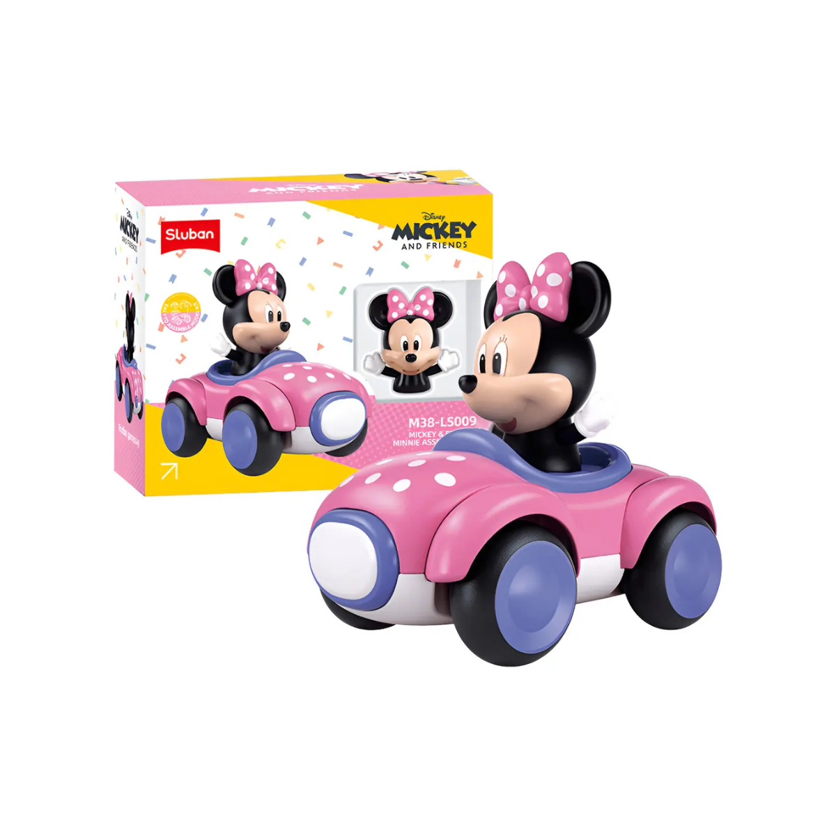 Auto a Fricción para Armar Minnie Mouse