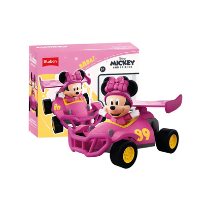 Auto a Fricción para Armar de Carrera Minnie Mouse