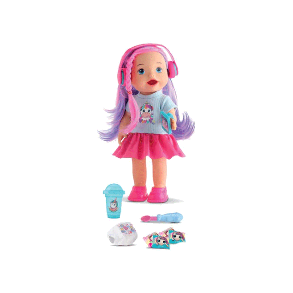 Muñeca Con Auriculares Y Micrófono Divertoys