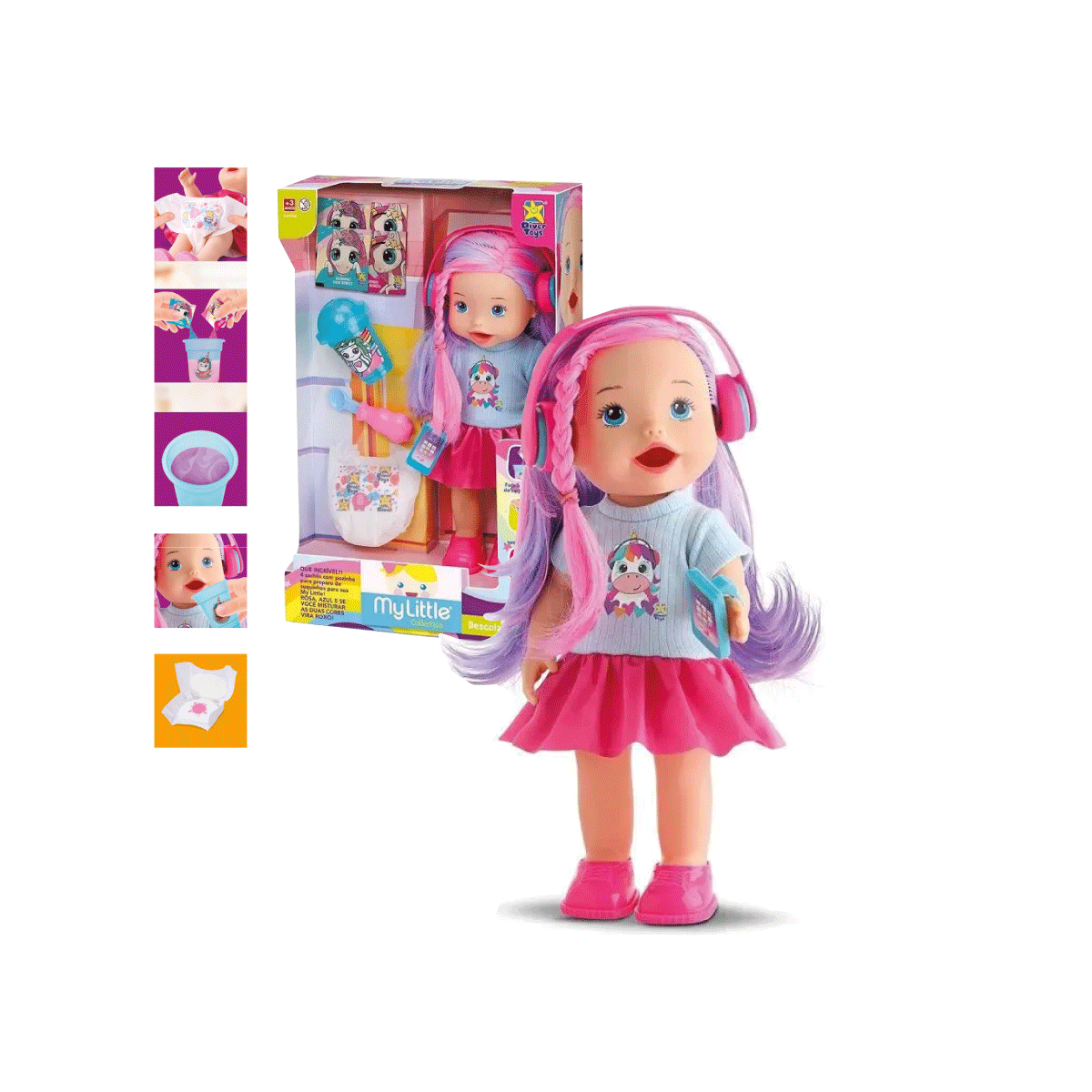 Muñeca Con Auriculares Y Micrófono Divertoys