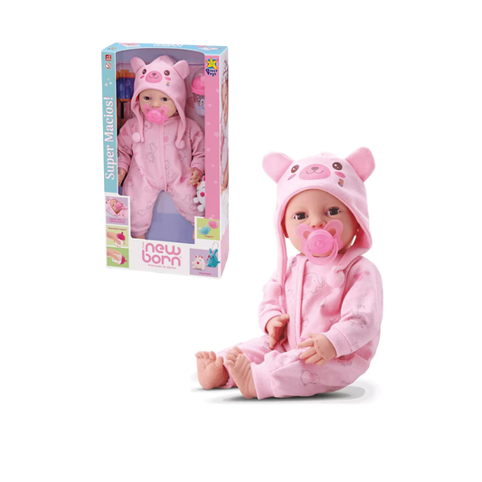 Colección Recién Nacido: Muñeco de Cuerpo Blando Pijama Unicornio 39 cm