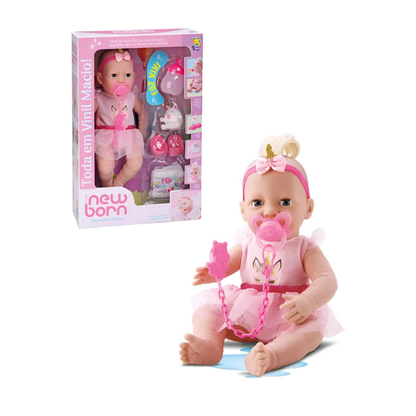 Colección Recién Nacido: Muñeca Articulada Vestido Unicornio 36 cm