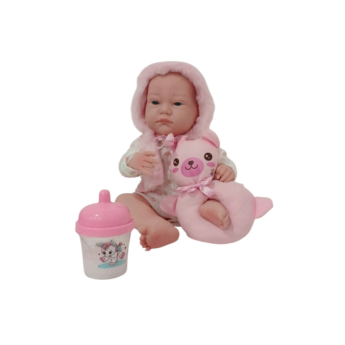 Bebé New Born Divertoys Abrigadita con Mamadera