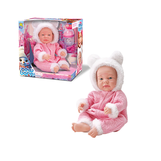 Bebé New Born Divertoys Súper Abrigadita con Mamadera