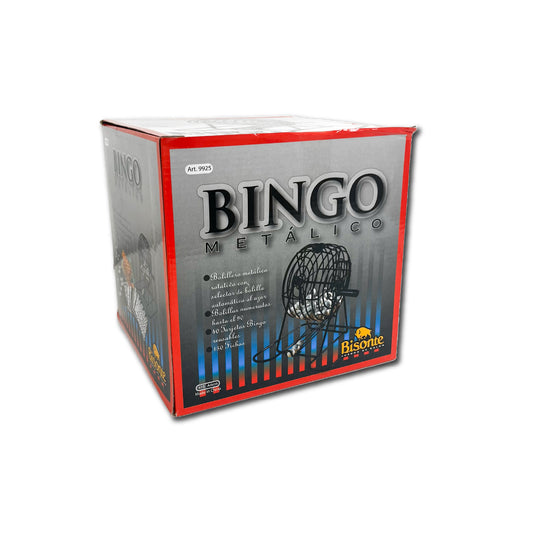 Juego de Mesa Bingo Metálico Con Bolillero Bisonte