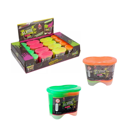 Set Power Slime Dúo Colores Fluo