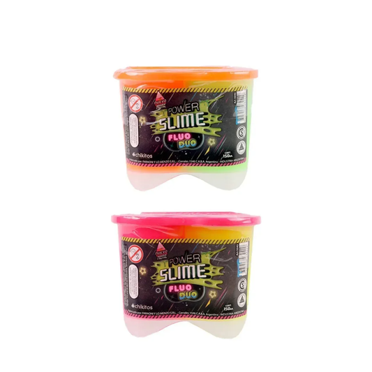 Set Power Slime Dúo Colores Fluo
