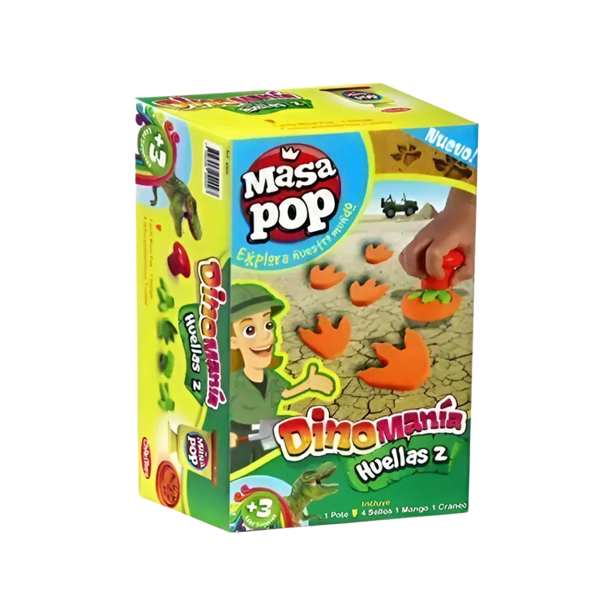 Masa Modeladora Pop Huellas Dinos