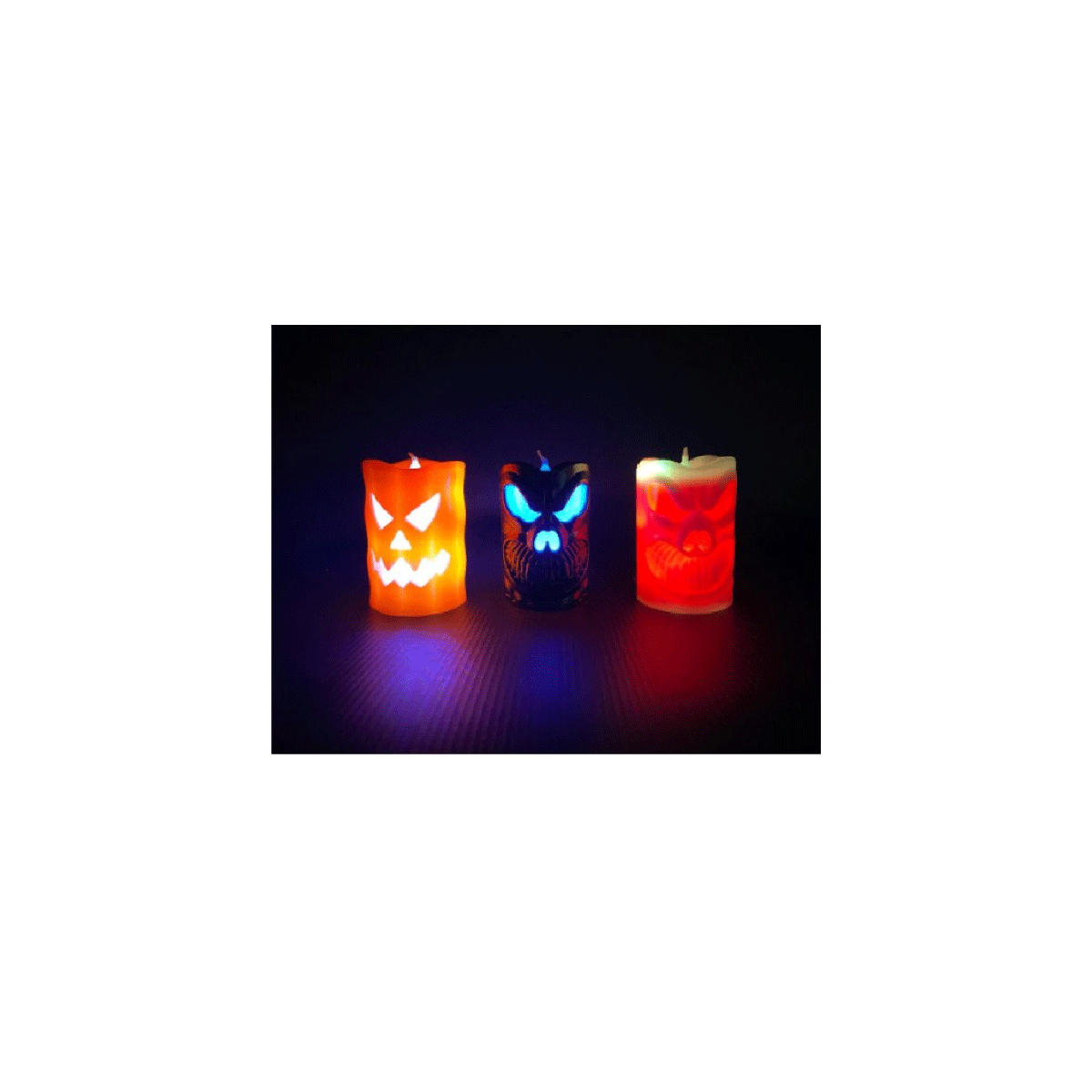 Vela LED a Pilas de Calavera Halloween