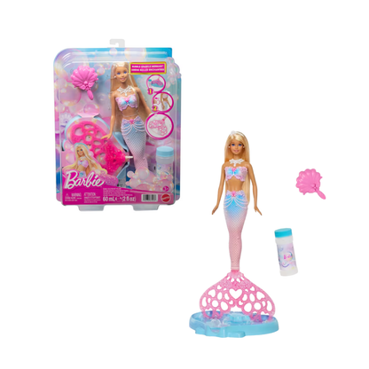 Muñecas Barbie Fantasia Sirena Rubia con Burbujas