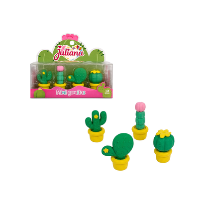 Juliana Mini Gomitas 3D Cactus x4