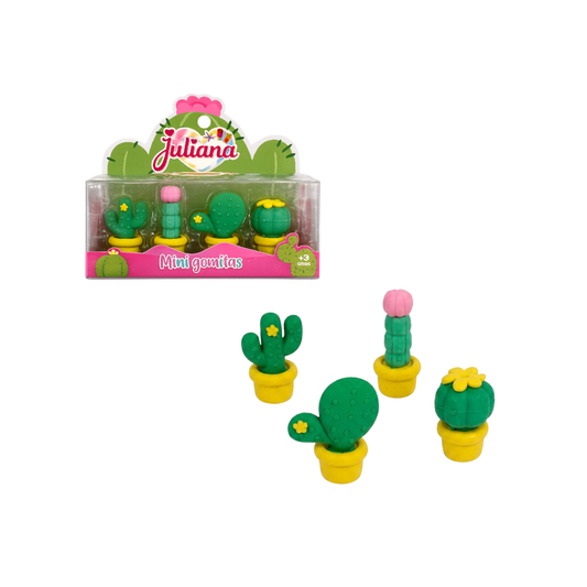 Juliana Mini Gomitas 3D Cactus x4