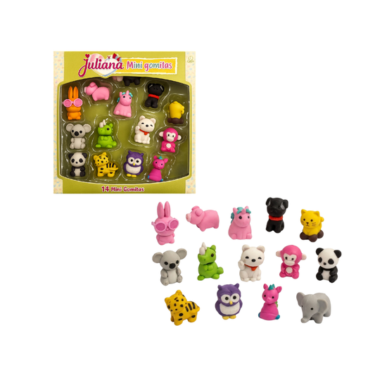 Juliana Mini Gomitas 3D Animales DIvertidos x 14