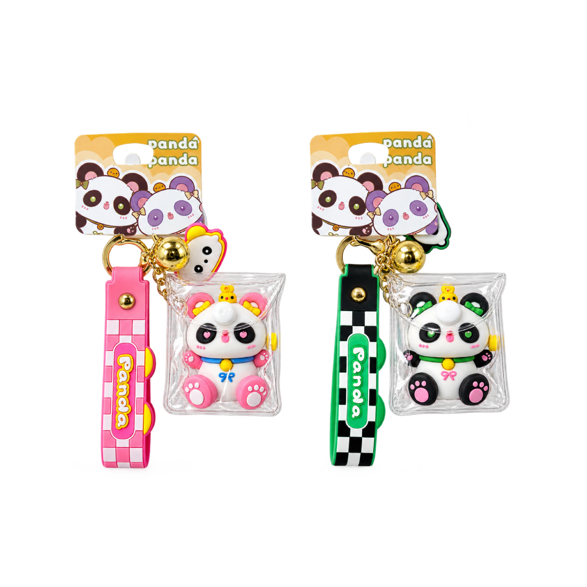 Llavero Oso Panda en Funda Transparente