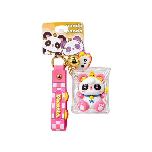 Llavero Oso Panda en Funda Transparente