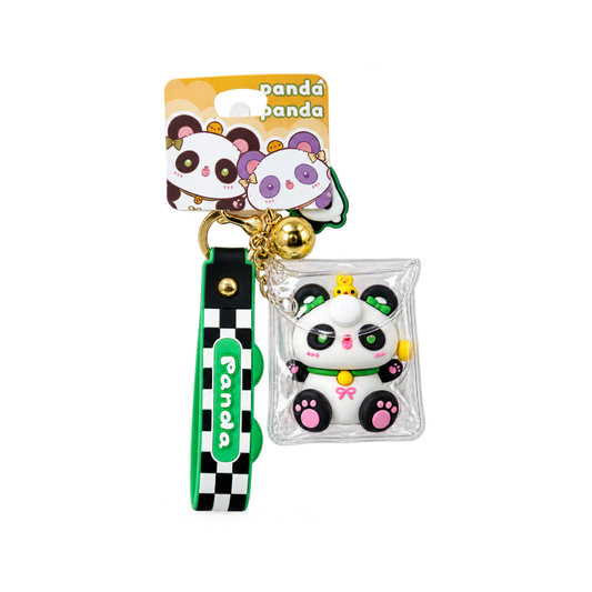 Llavero Oso Panda en Funda Transparente