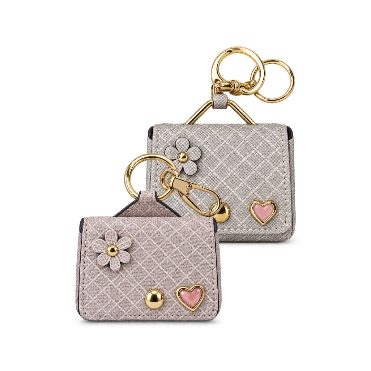 Llavero Mini Cartera con Detalles Decorativos