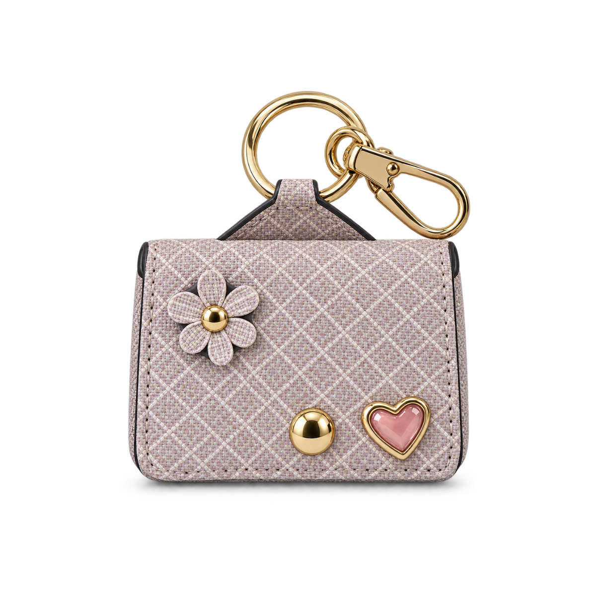 Llavero Mini Cartera con Detalles Decorativos