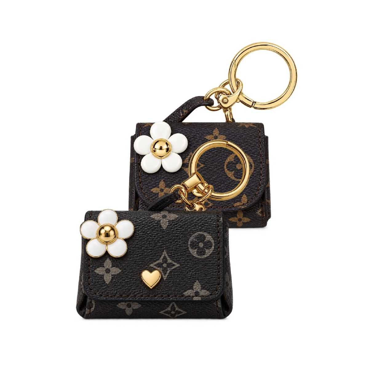 Llavero Mini Cartera Estampado con Flor