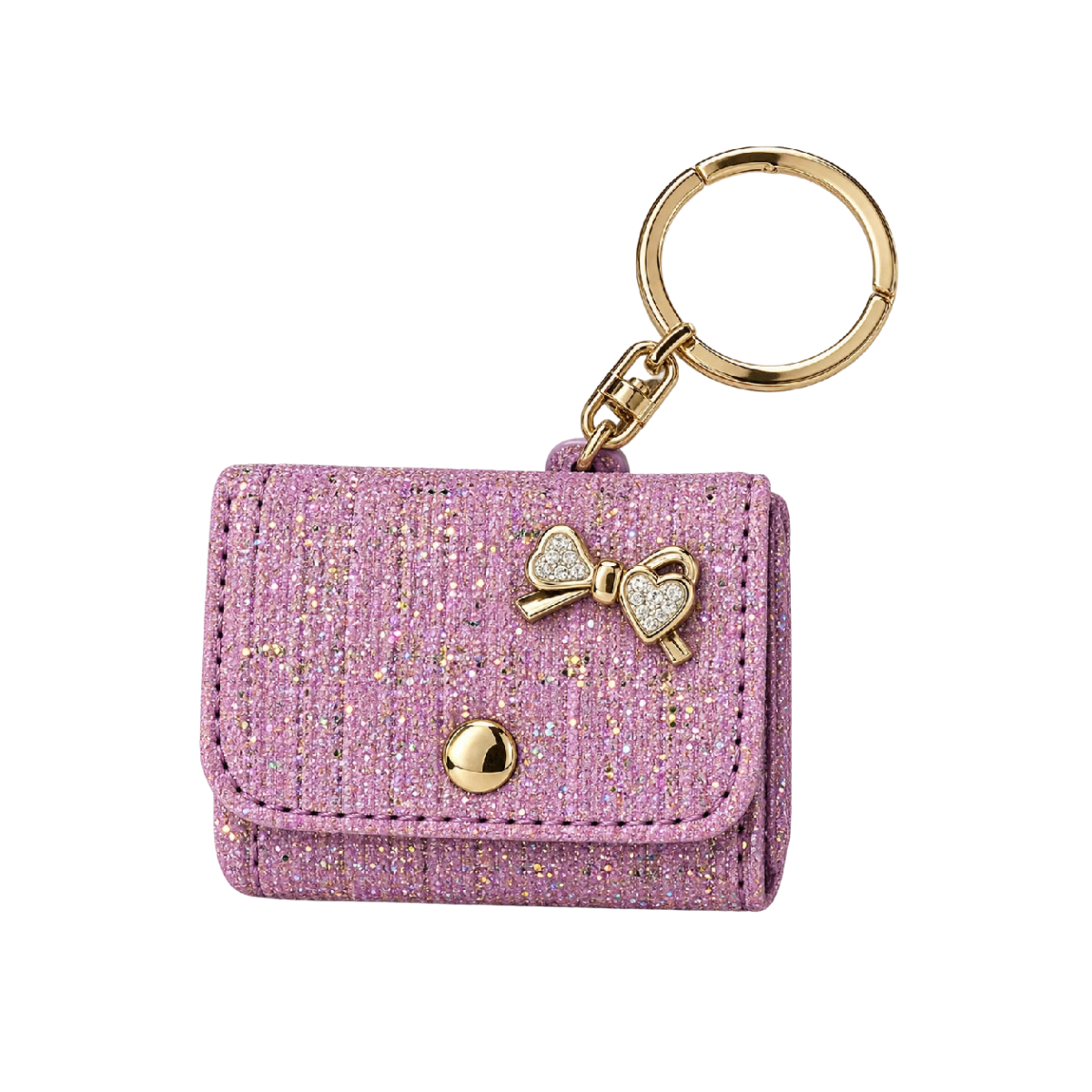 Llavero Mini Cartera Texturizada con Moño