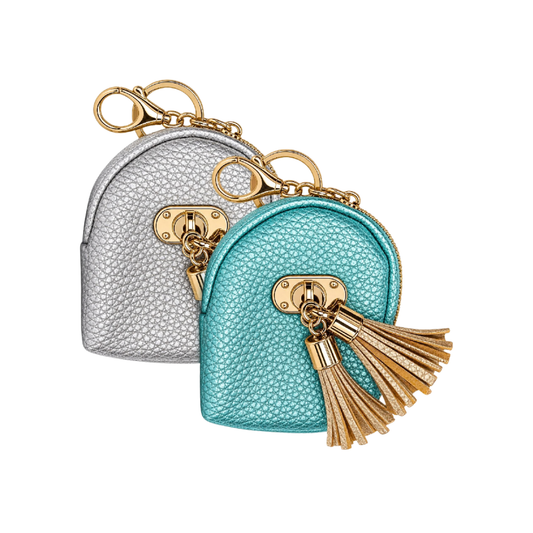 Llavero Mini Mochila con Borlas