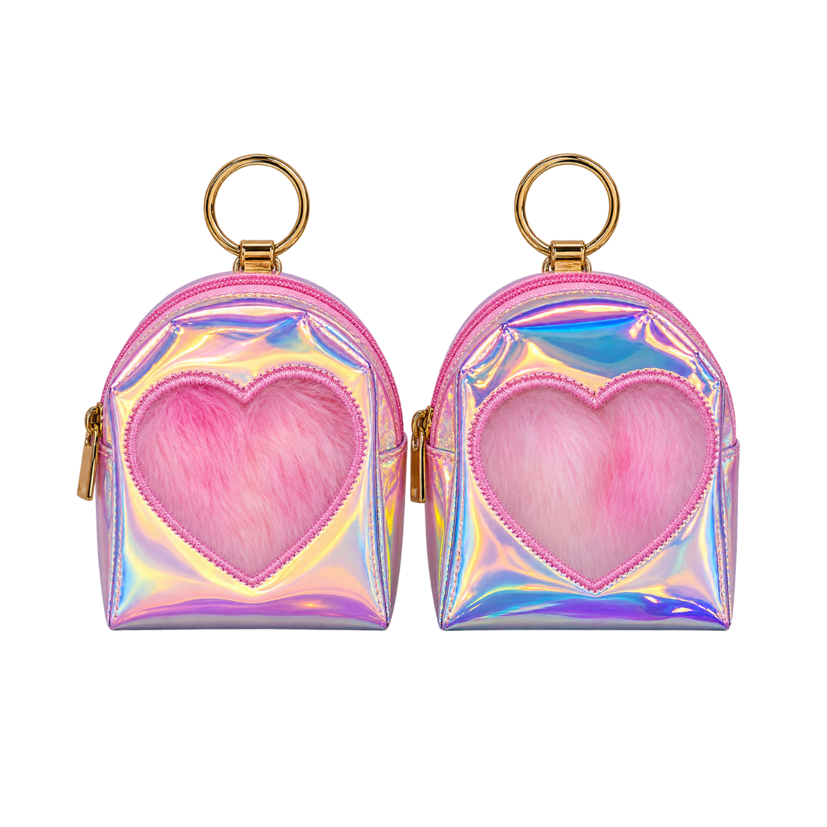 Llavero Mini Mochila Tornasol con Peluche