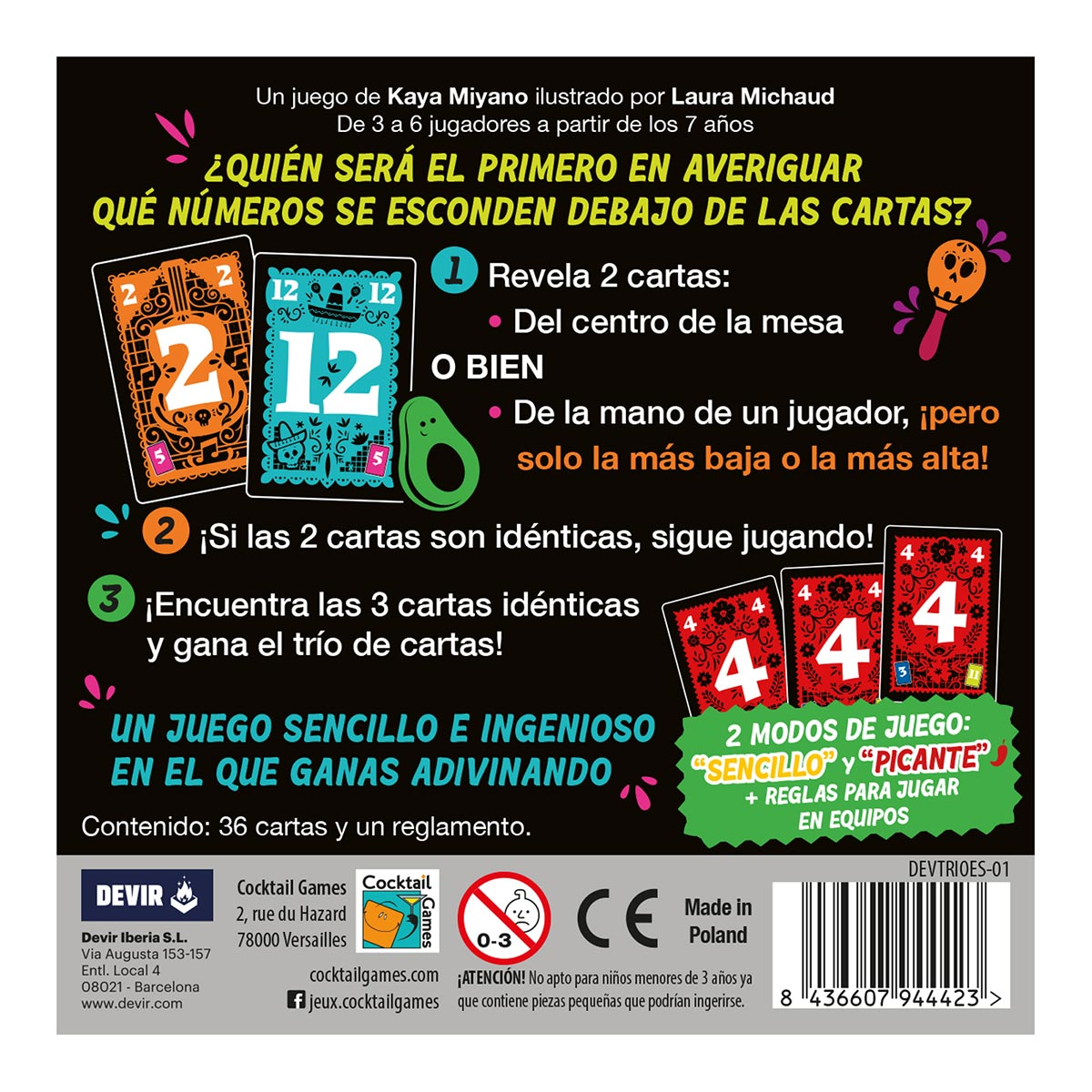 Juego de Cartas TRIO Devir