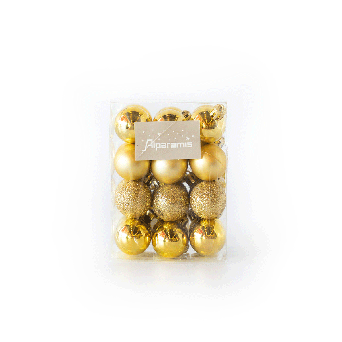 Set de 24 Bolas de 2 cm Doradas Alparamis