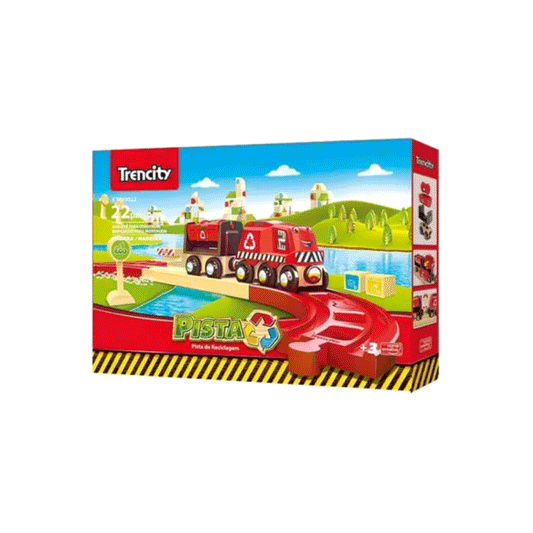 Trencity Kit Pista De Reciclado 22 Pzs De Madera
