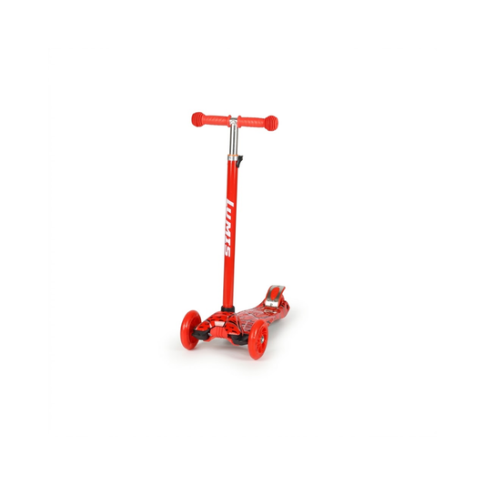 Monopatín Rainbow Rojo Camuflado con Luces LED y Plegado Compacto