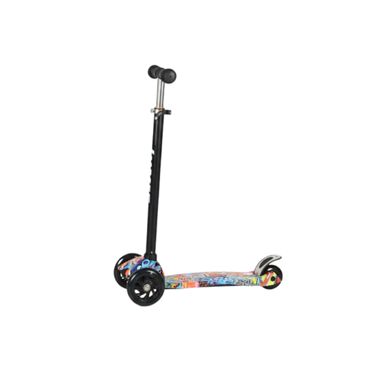 Monopatín Rainbow Negro Camuflado con Luces LED y Plegado