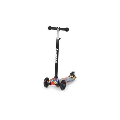 Monopatín Rainbow Negro Camuflado con Luces LED y Plegado