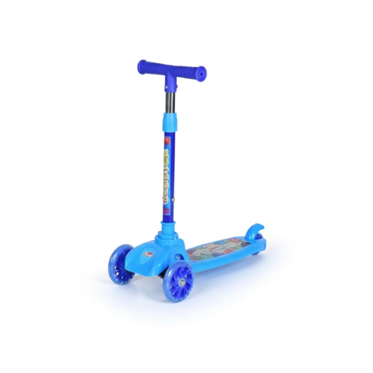 Monopatín Sport Scooter Infantil de 3 Ruedas Azul + Kit de Protección y Casco