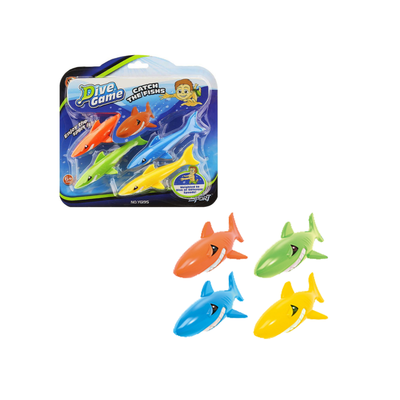 Set de juego de pileta Tiburones x4