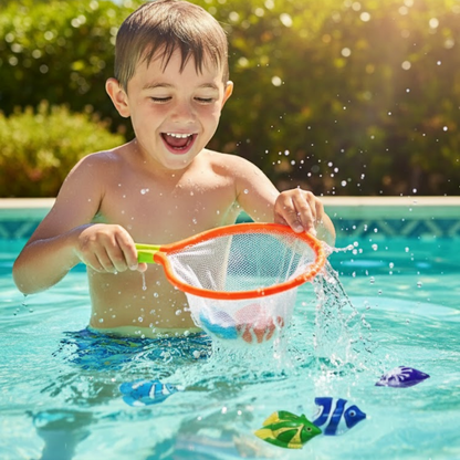 Set de juego de pesca con Peces y red