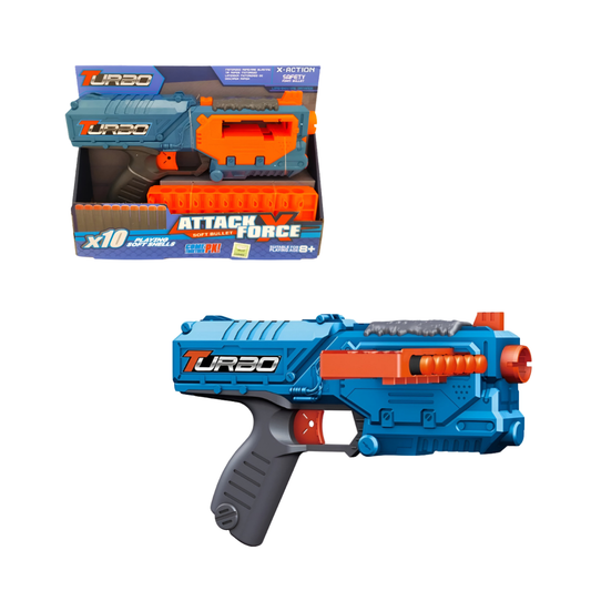 Pistola Attack Force Turbo Lanza dardos