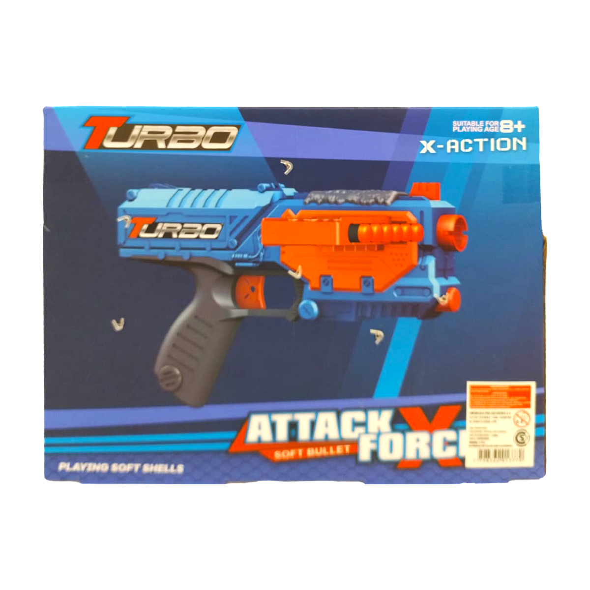 Pistola Attack Force Turbo Lanza dardos