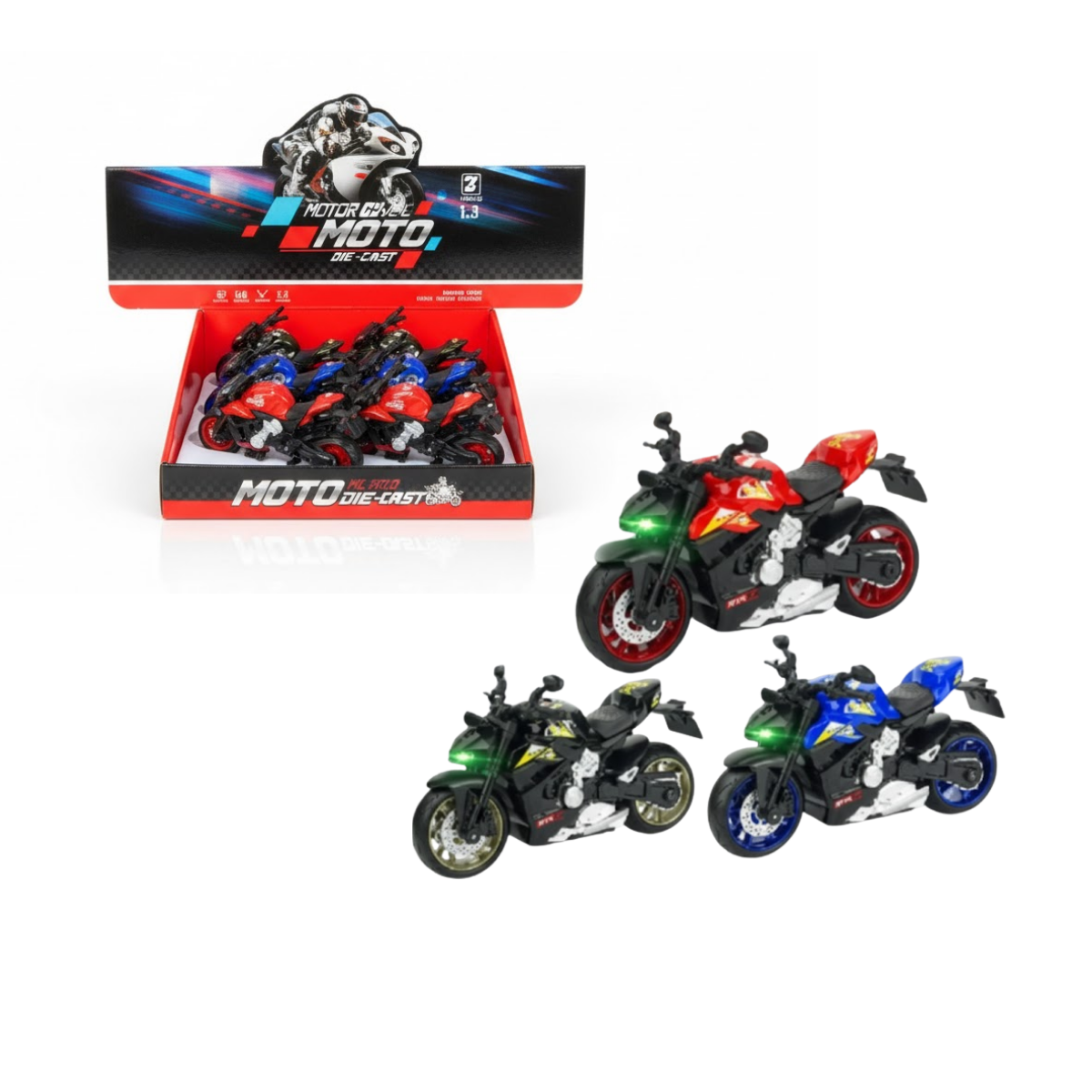 Motocicleta  a friccion con Luz y Sonido