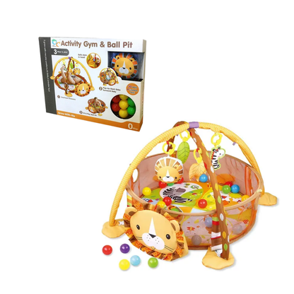 Gimnasio y Centro de Juegos para Bebé con Pelotero Diseño León