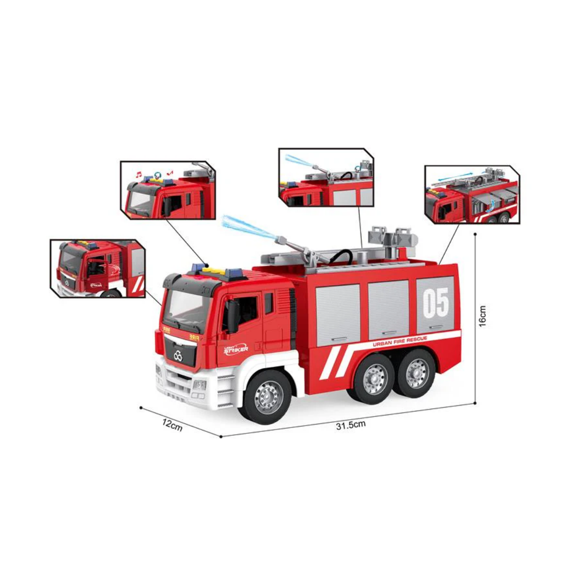 Camion de Bomberos con Luces y Sonidos