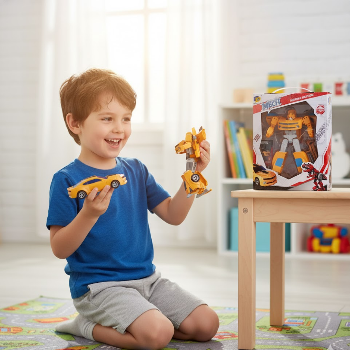 Robot Transformer Heroes Return Mustang Amarillo