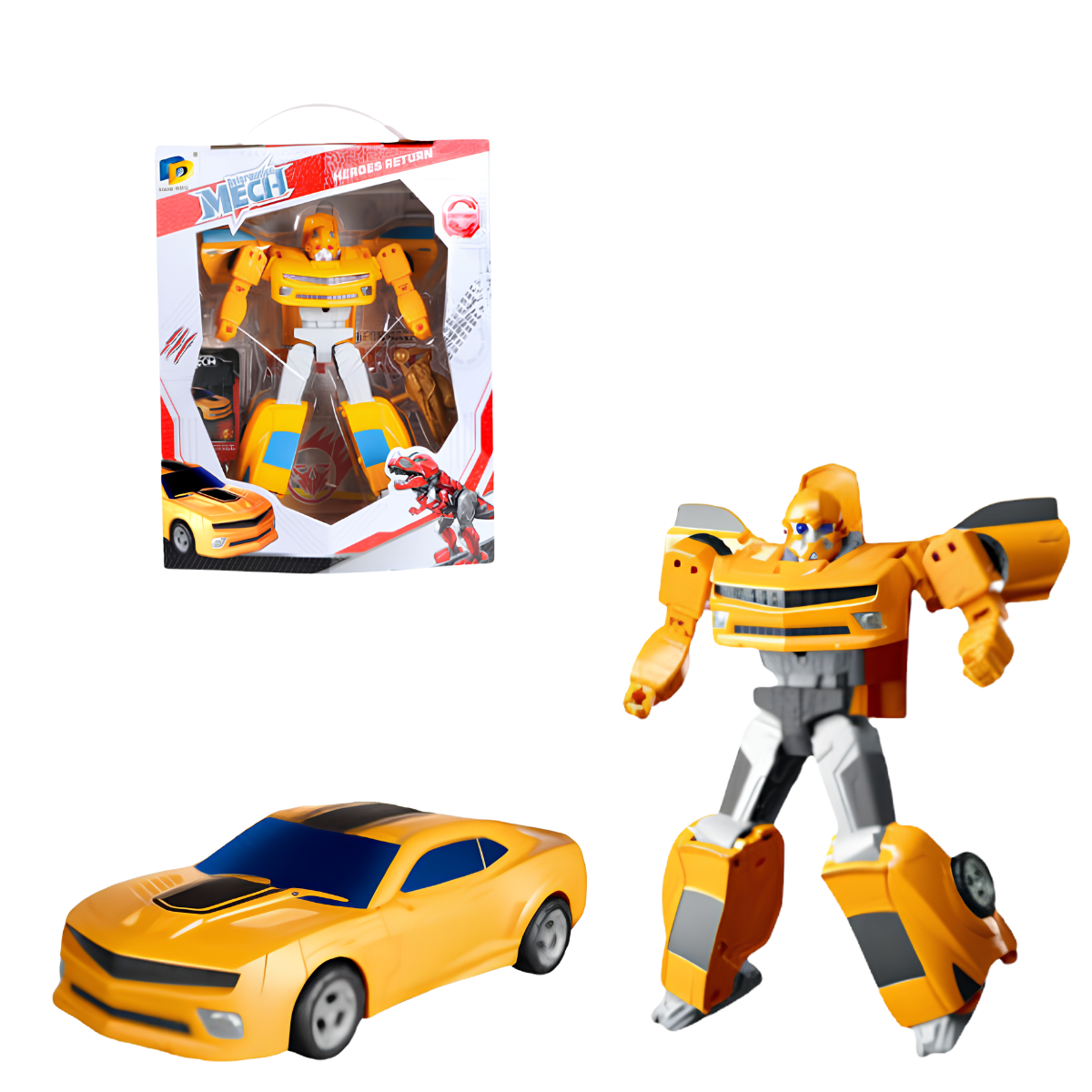 Robot Transformer Heroes Return Mustang Amarillo