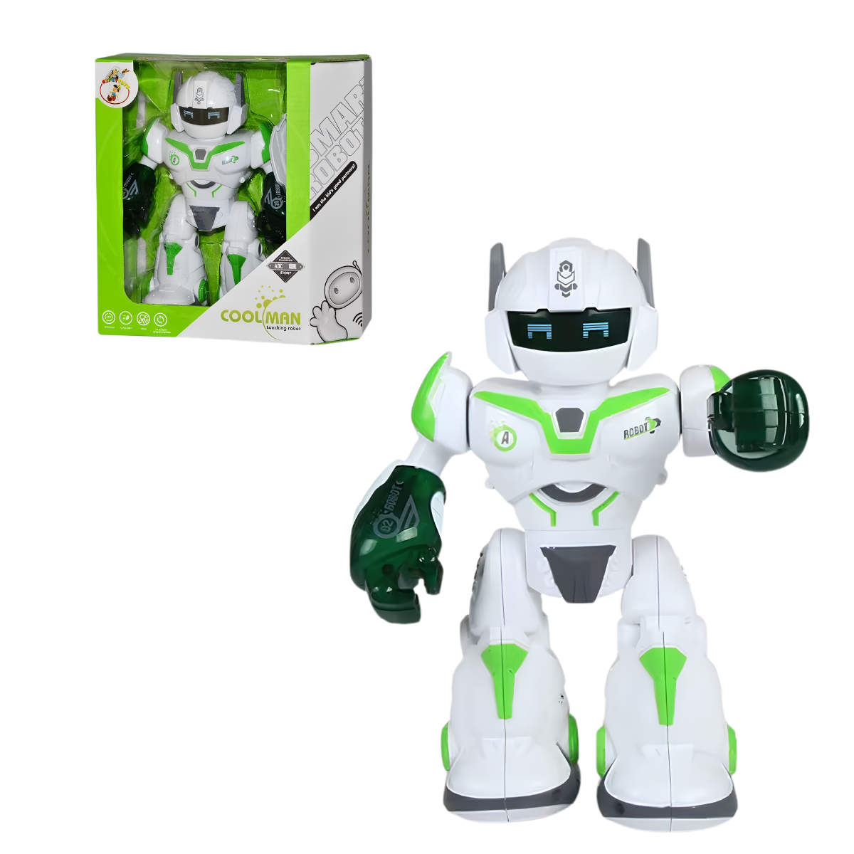 Robot Electronico con escudo y pistola Verde