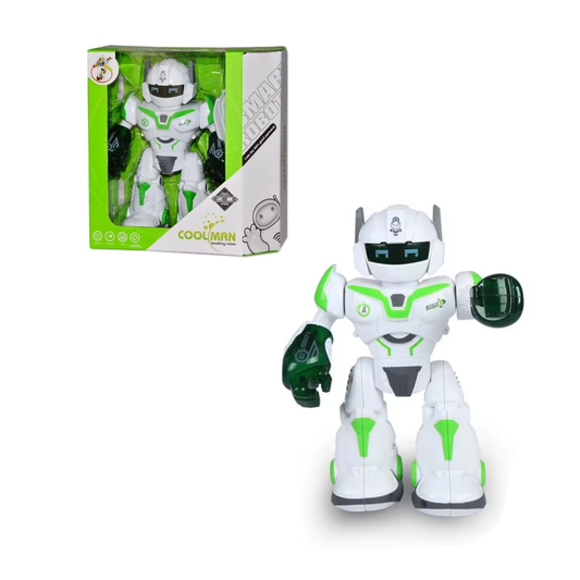 Robot Electronico con escudo y pistola Verde