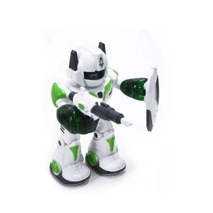 Robot Electronico con escudo y pistola Verde
