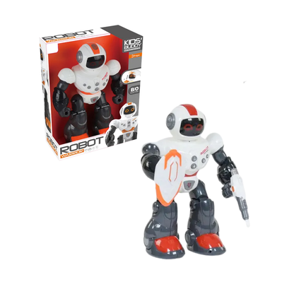 Robot Electronico con escudo y pistola Naranja