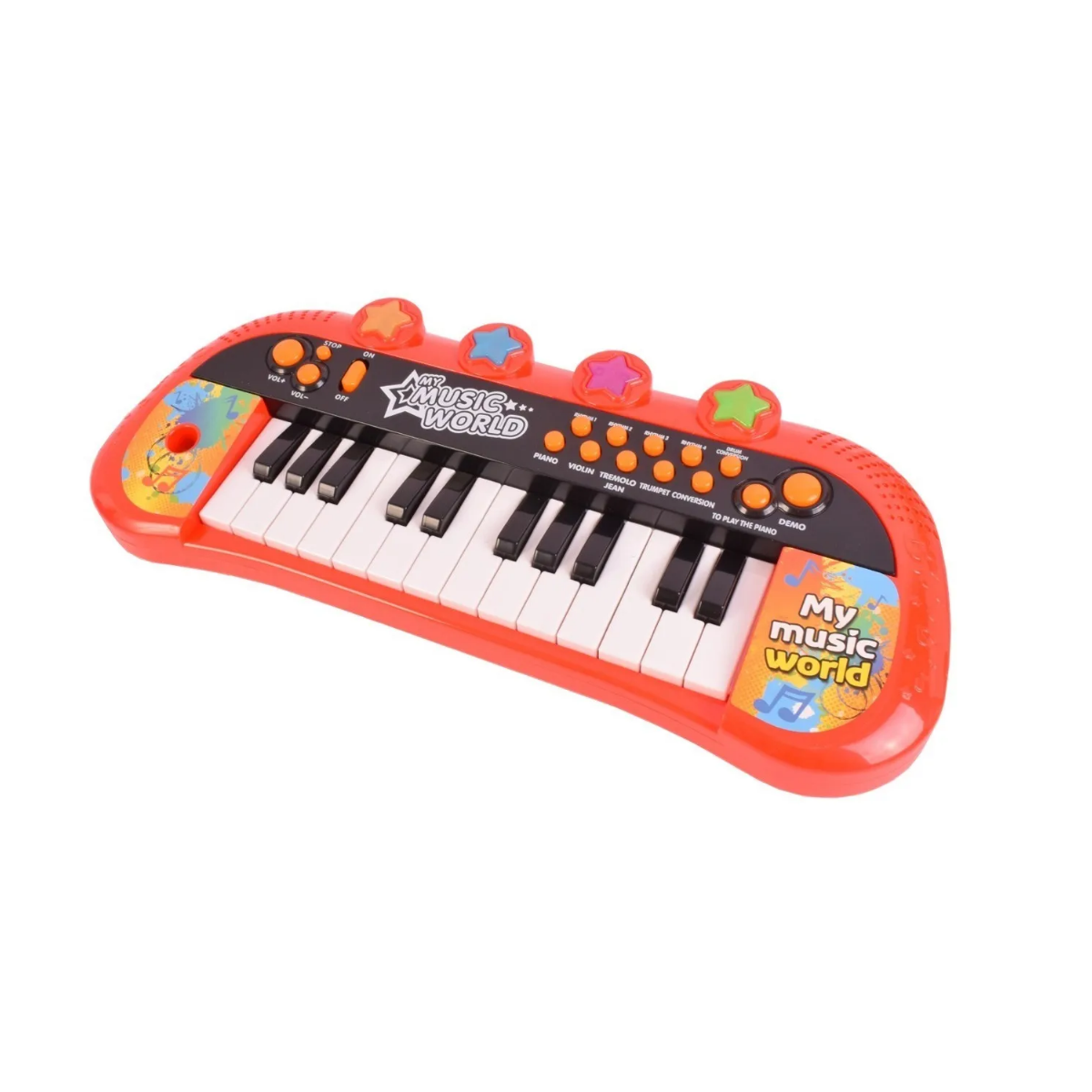 Piano con Microfono y luces a Pila